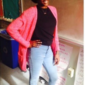 Aeropostale pink oversized knitwear cardigan